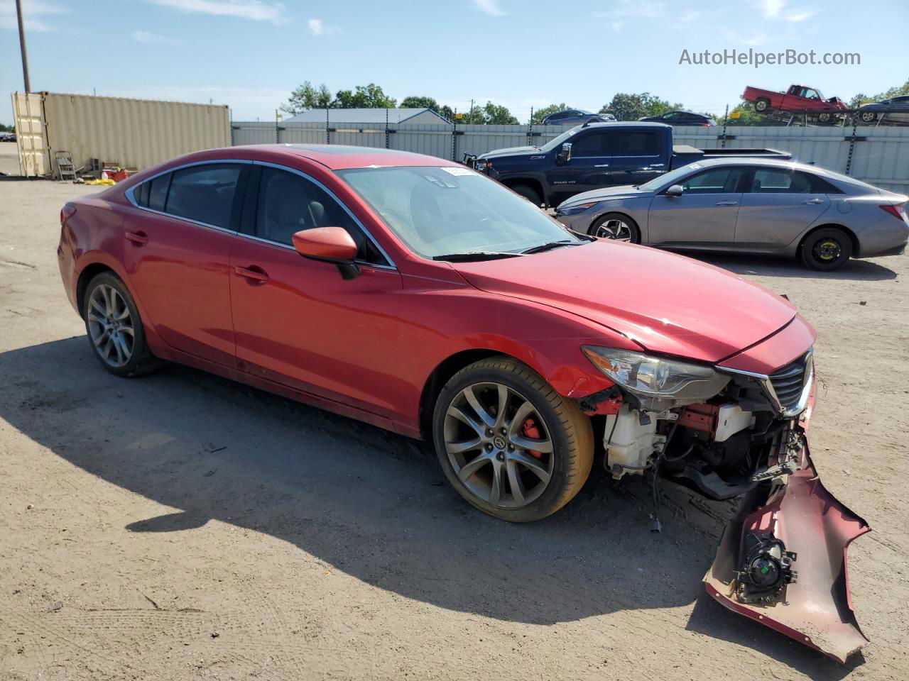 2015 Mazda 6 Grand Touring Red vin: JM1GJ1W5XF1189442