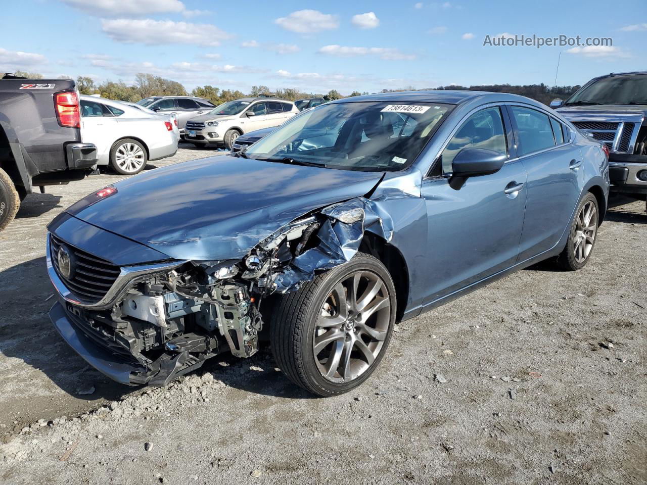 2016 Mazda 6 Grand Touring Blue vin: JM1GJ1W5XG1441286