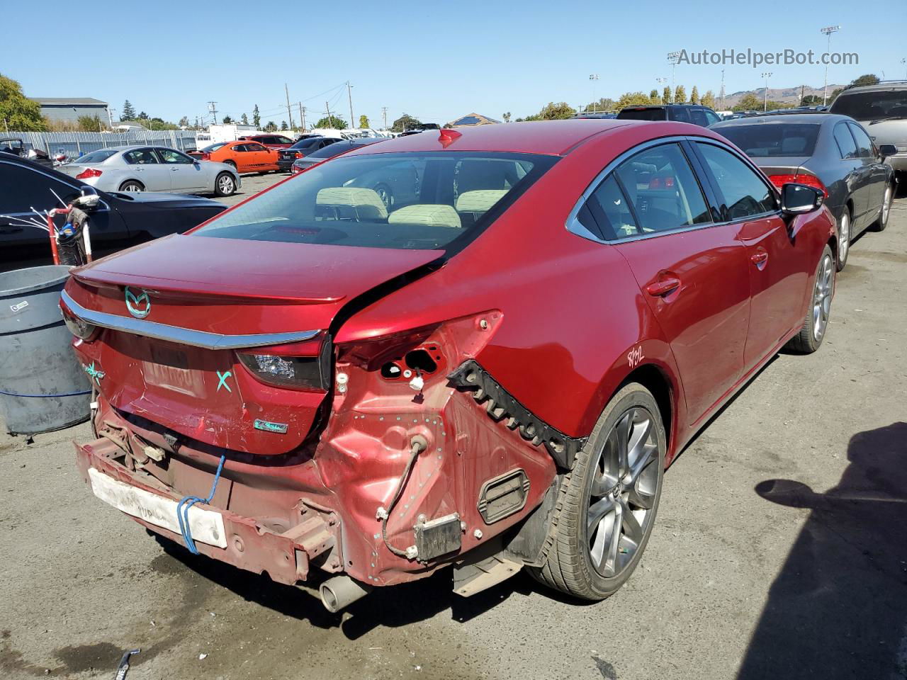 2015 Mazda 6 Grand Touring Red vin: JM1GJ1W67F1174146