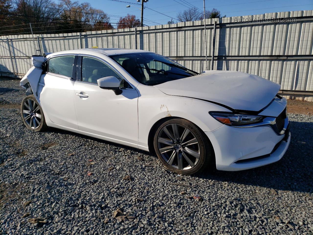 2018 Mazda 6 Grand Touring White vin: JM1GL1TY1J1335146