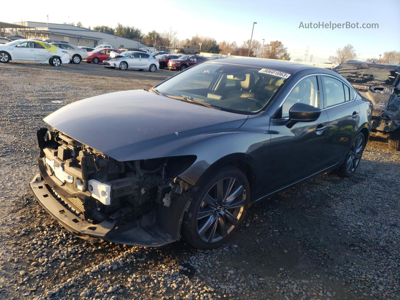 2018 Mazda 6 Grand Touring Gray vin: JM1GL1TY5J1316048