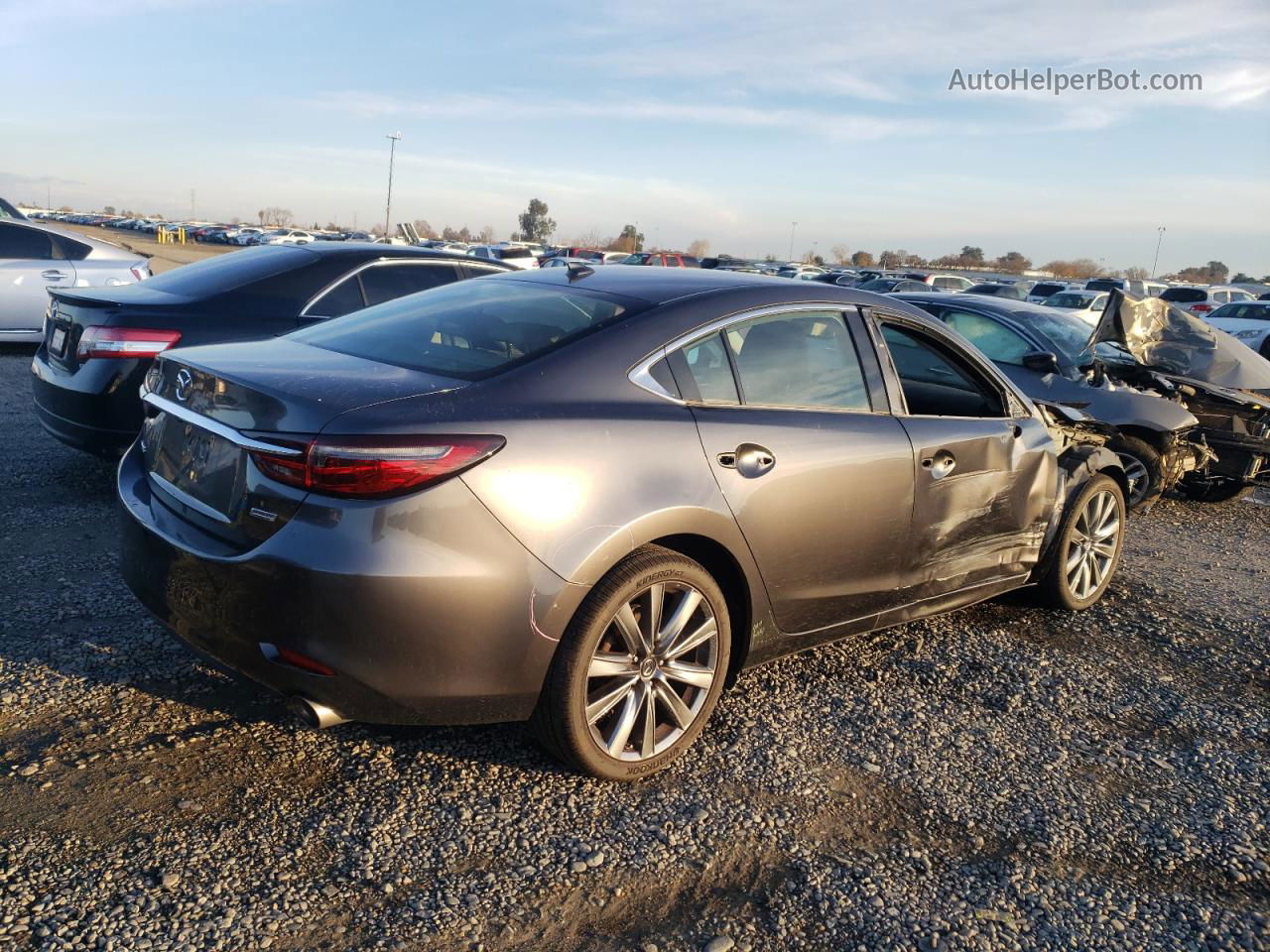 2018 Mazda 6 Grand Touring Gray vin: JM1GL1TY5J1316048