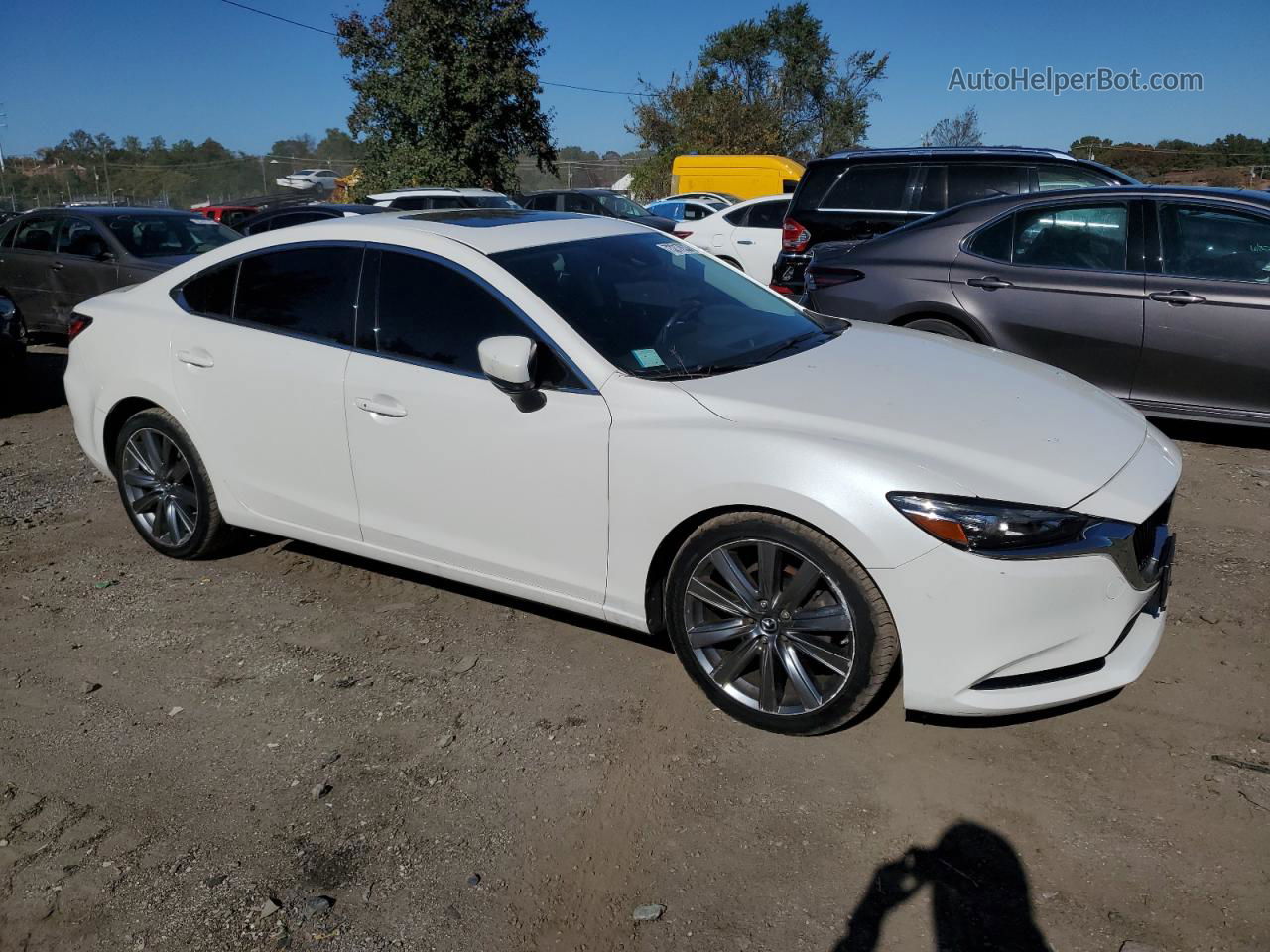 2018 Mazda 6 Grand Touring White vin: JM1GL1TY5J1316308