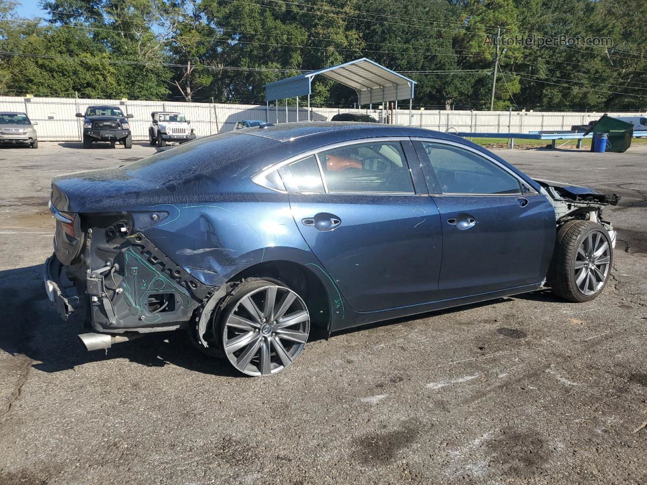 2018 Mazda 6 Grand Touring Blue vin: JM1GL1TY7J1318089