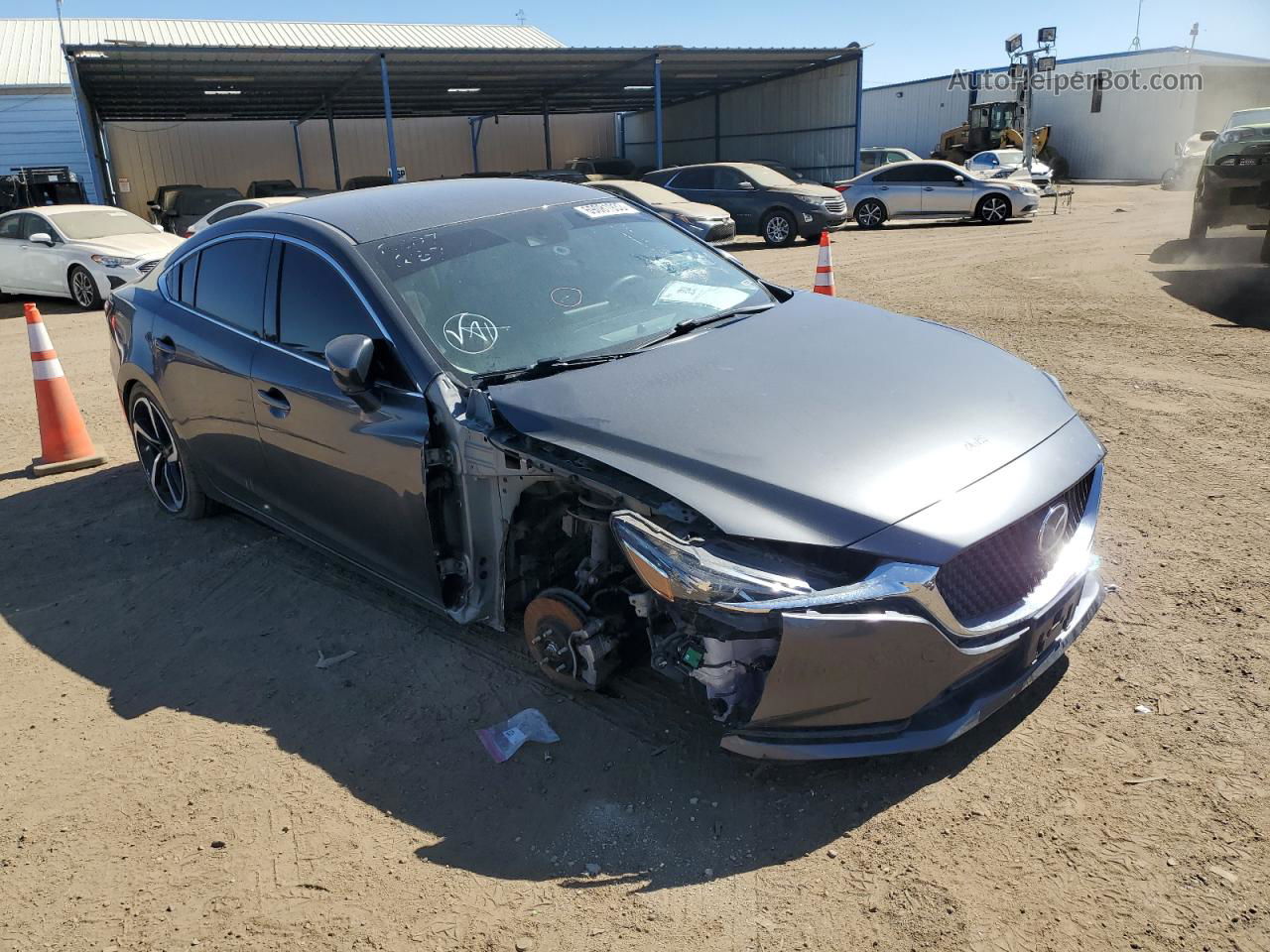 2018 Mazda 6 Sport Gray vin: JM1GL1UM0J1315952