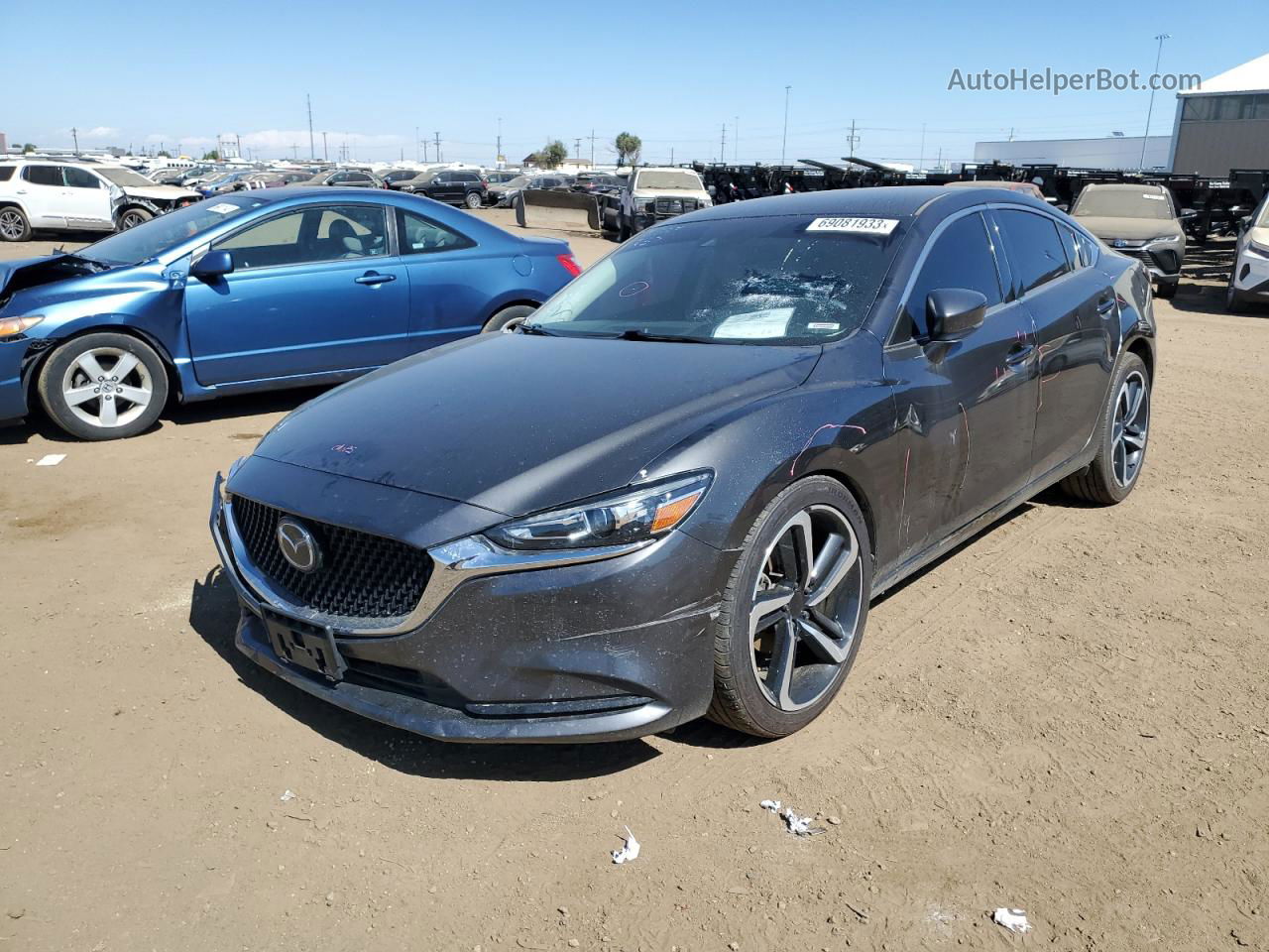 2018 Mazda 6 Sport Gray vin: JM1GL1UM0J1315952