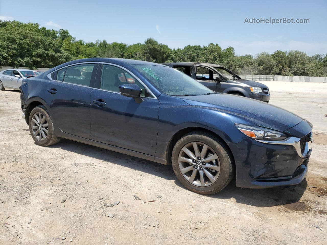 2018 Mazda 6 Sport Синий vin: JM1GL1UM4J1327800