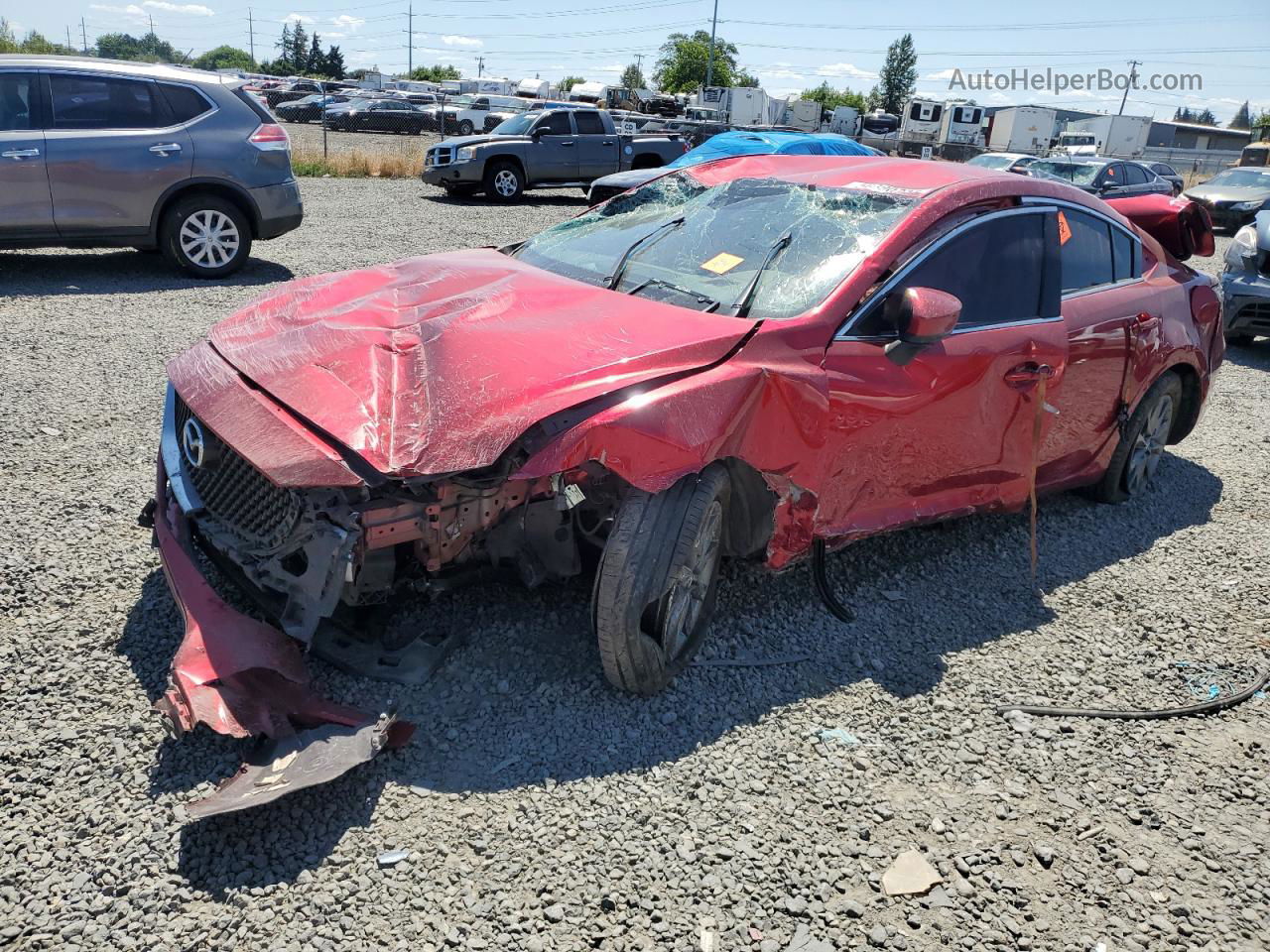 2018 Mazda 6 Sport Red vin: JM1GL1UMXJ1311424