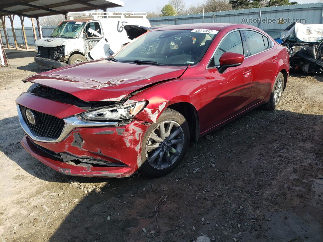 2018 Mazda 6 Sport Red vin: JM1GL1UMXJ1325047