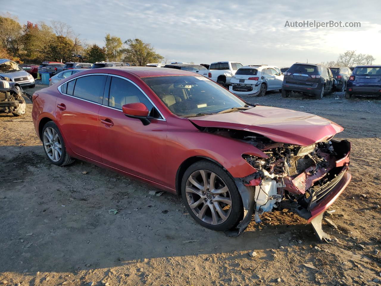 2017 Mazda 6 Touring Red vin: JM1GL1V54H1104111