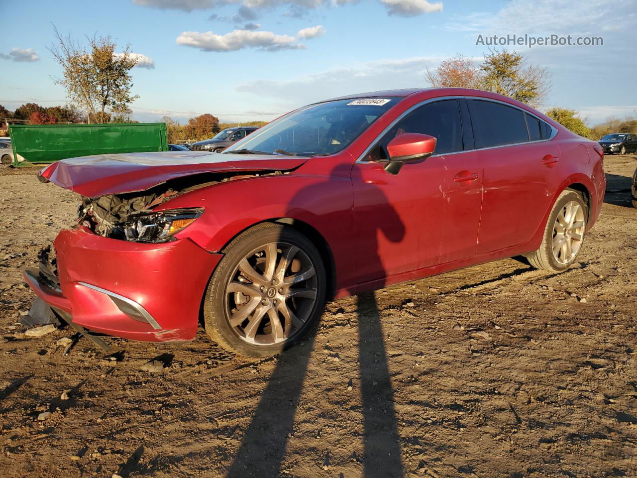 2017 Mazda 6 Touring Red vin: JM1GL1V54H1104111