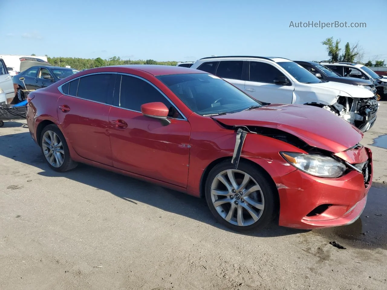 2017 Mazda 6 Touring Red vin: JM1GL1V59H1107439