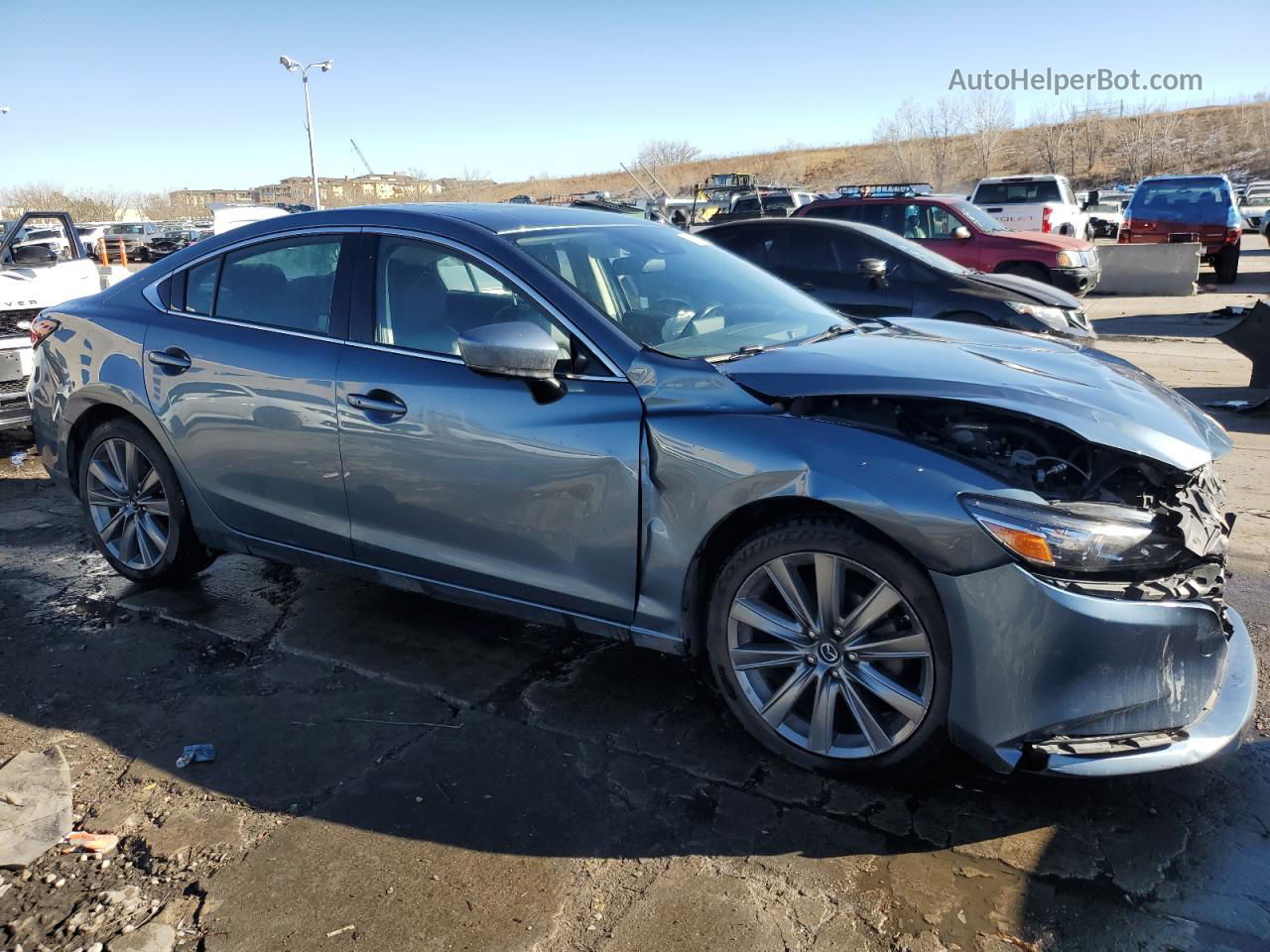 2018 Mazda 6 Touring Blue vin: JM1GL1VM0J1307199