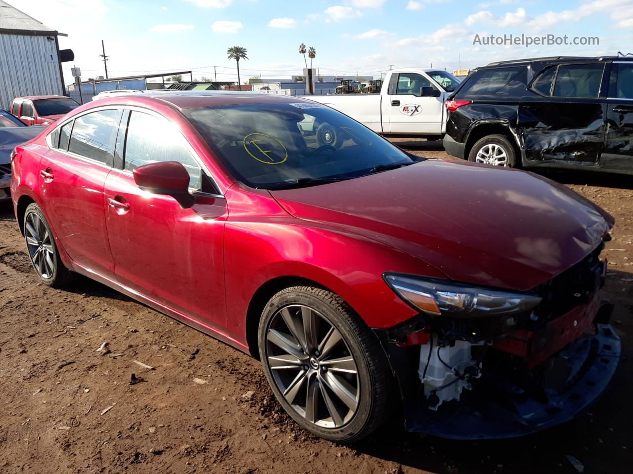 2018 Mazda 6 Touring Red vin: JM1GL1VM5J1323639