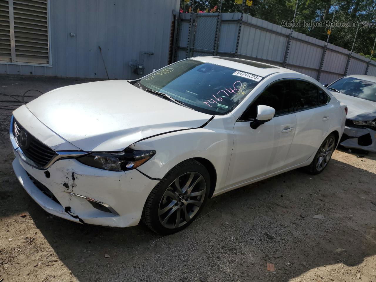 2017 Mazda 6 Grand Touring White vin: JM1GL1W55H1146740