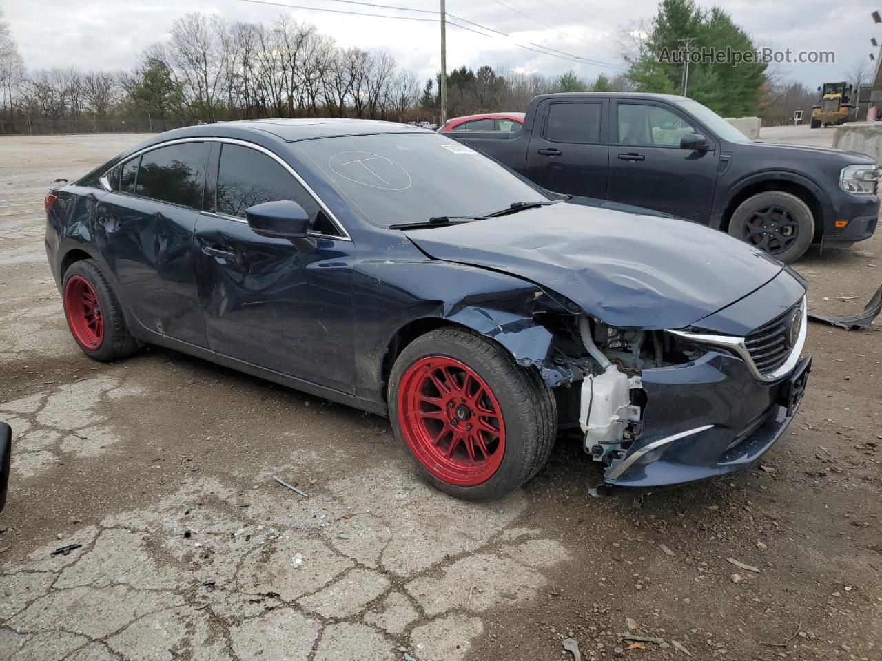 2017 Mazda 6 Grand Touring Синий vin: JM1GL1W59H1142724