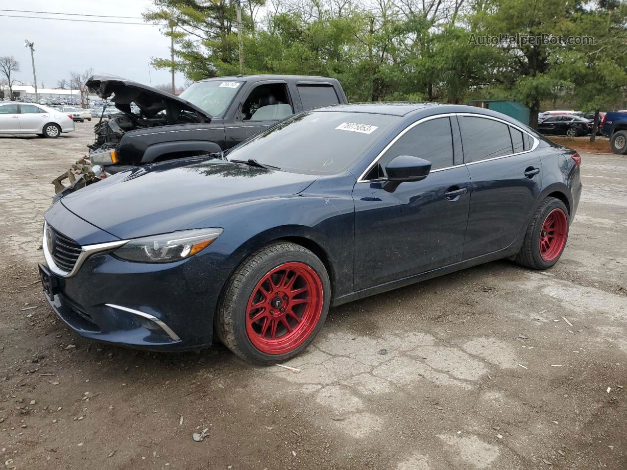 2017 Mazda 6 Grand Touring Синий vin: JM1GL1W59H1142724