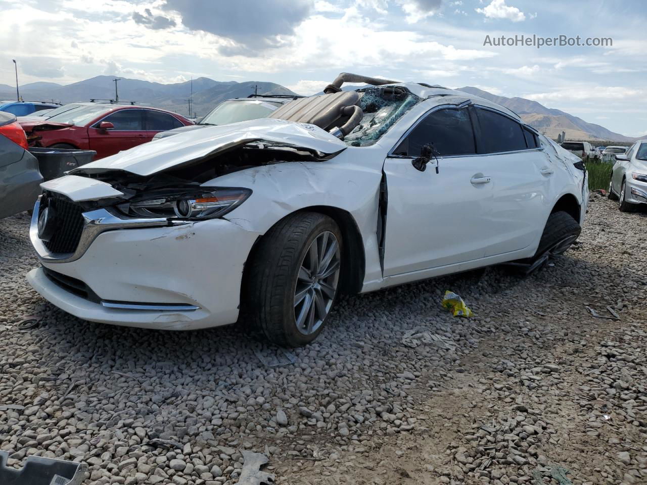 2018 Mazda 6 Grand Touring Reserve White vin: JM1GL1WY6J1316040