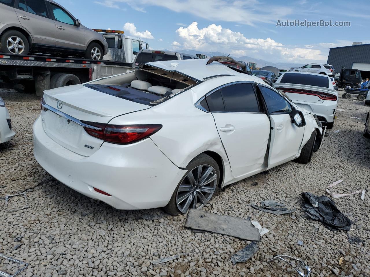 2018 Mazda 6 Grand Touring Reserve White vin: JM1GL1WY6J1316040