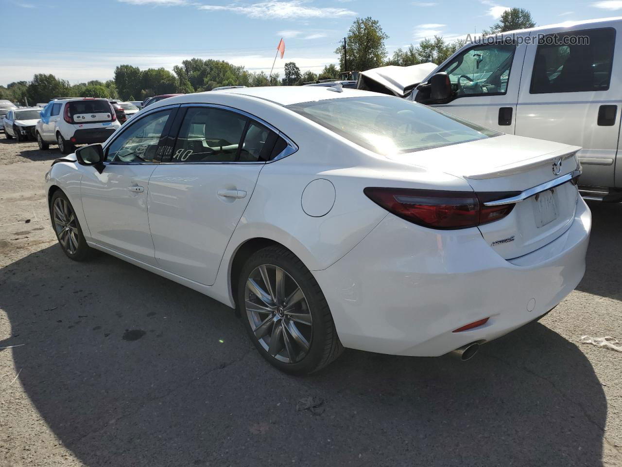 2018 Mazda 6 Grand Touring Reserve White vin: JM1GL1WYXJ1300696