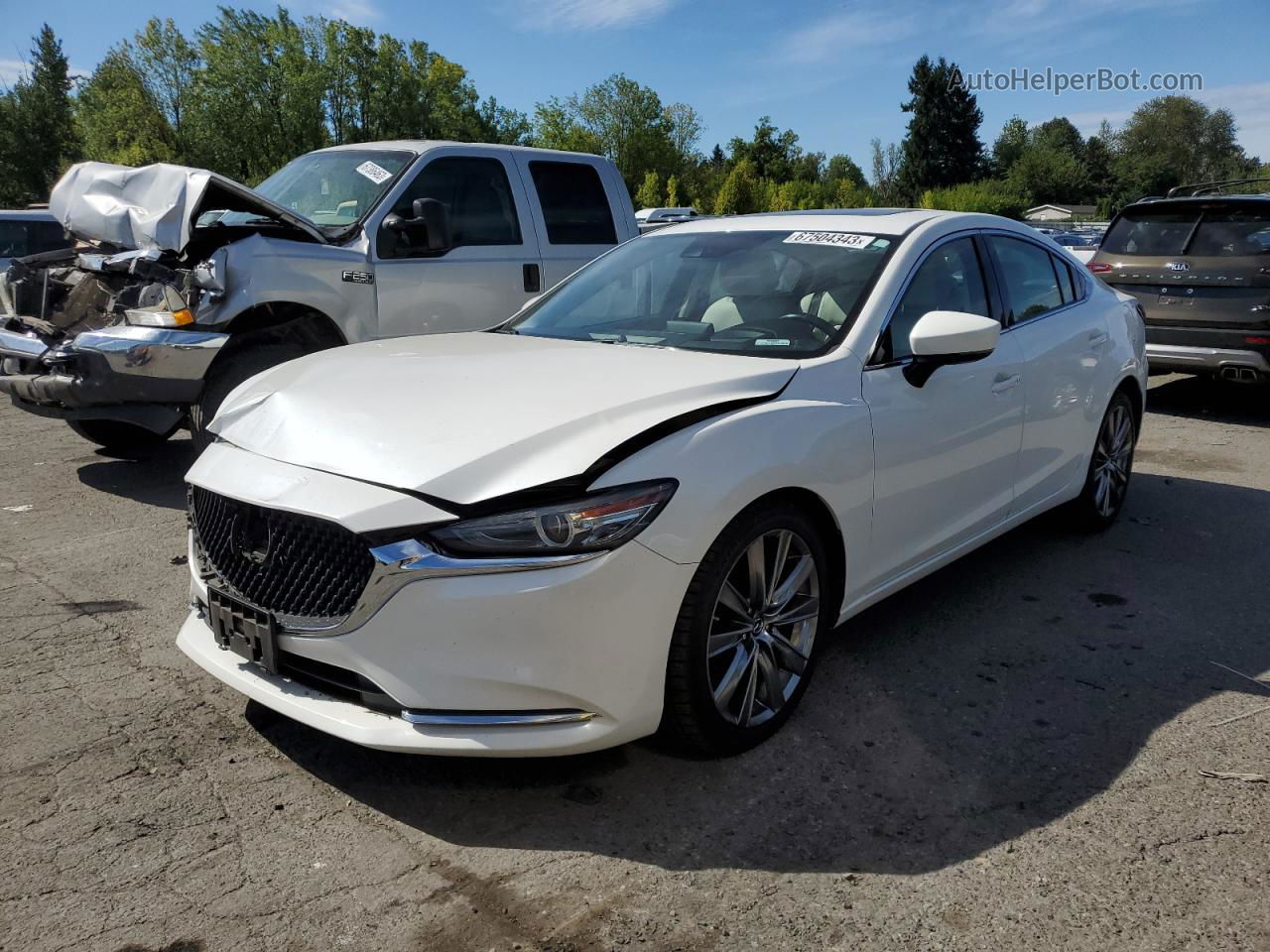 2018 Mazda 6 Grand Touring Reserve White vin: JM1GL1WYXJ1300696