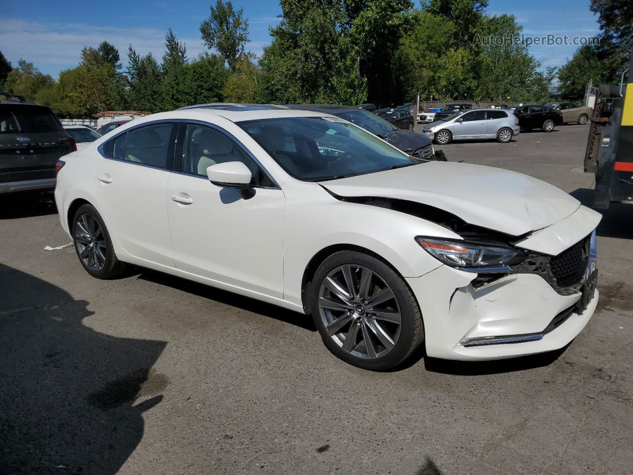 2018 Mazda 6 Grand Touring Reserve White vin: JM1GL1WYXJ1300696