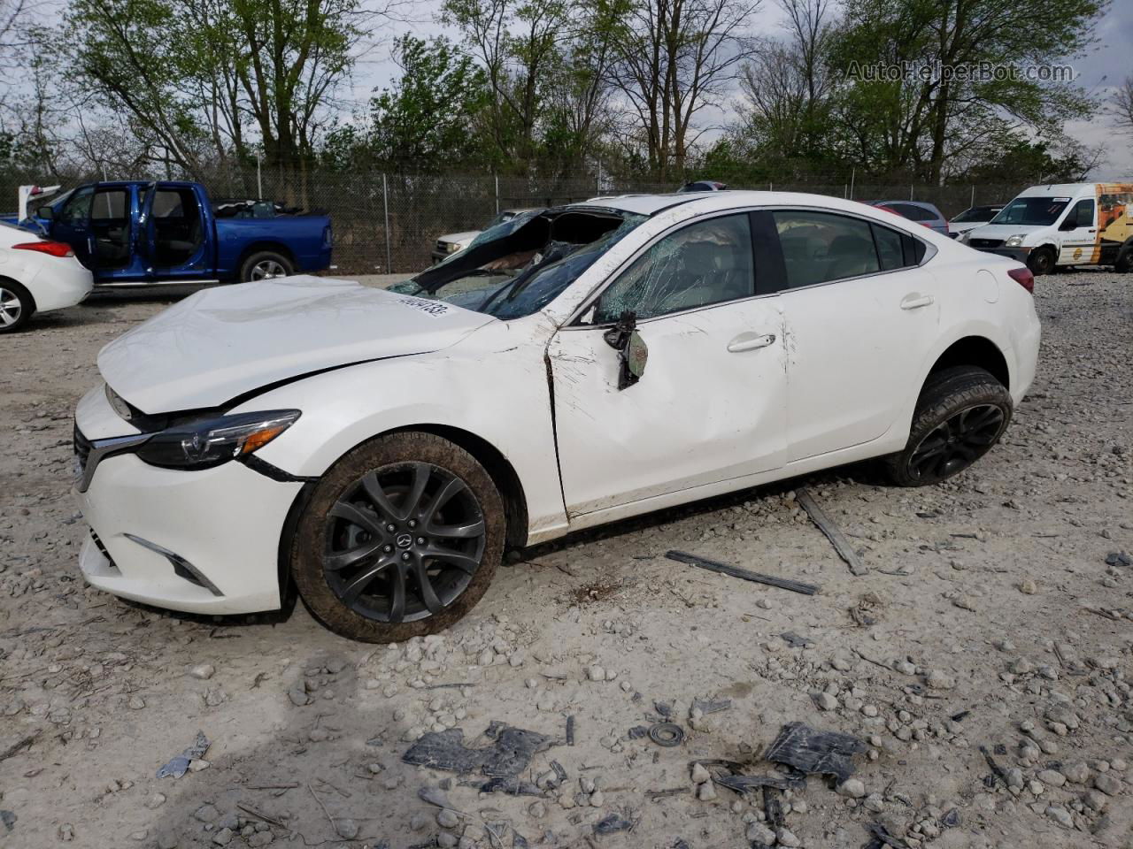 2017 Mazda 6 Grand Touring White vin: JM1GL1X52H1100412