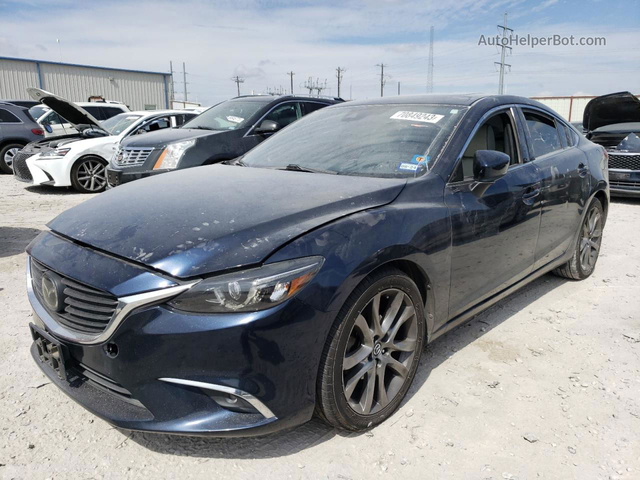 2017 Mazda 6 Grand Touring Blue vin: JM1GL1X53H1140241