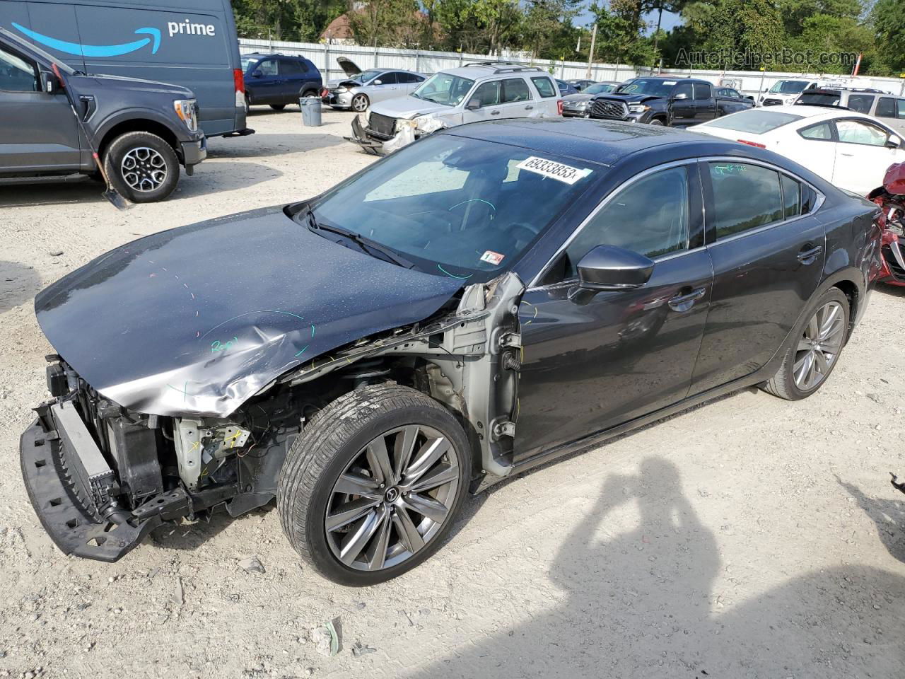 2018 Mazda 6 Signature Gray vin: JM1GL1XY3J1312316