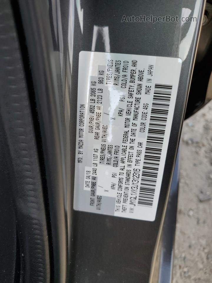 2018 Mazda 6 Signature Gray vin: JM1GL1XY3J1312316