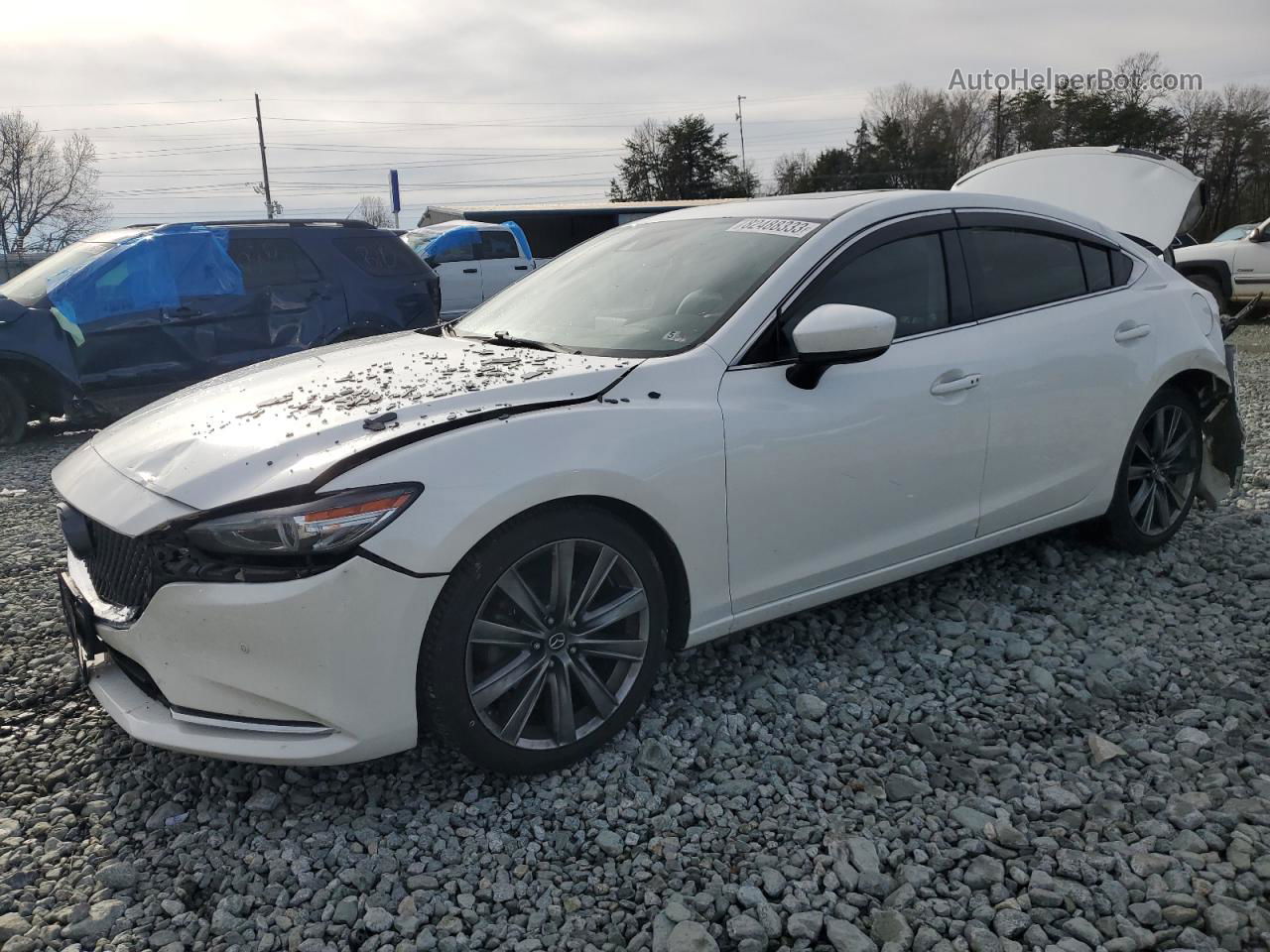 2018 Mazda 6 Signature White vin: JM1GL1XY5J1322040