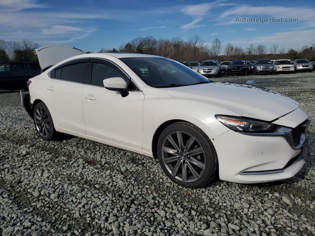 2018 Mazda 6 Signature White vin: JM1GL1XY5J1322040