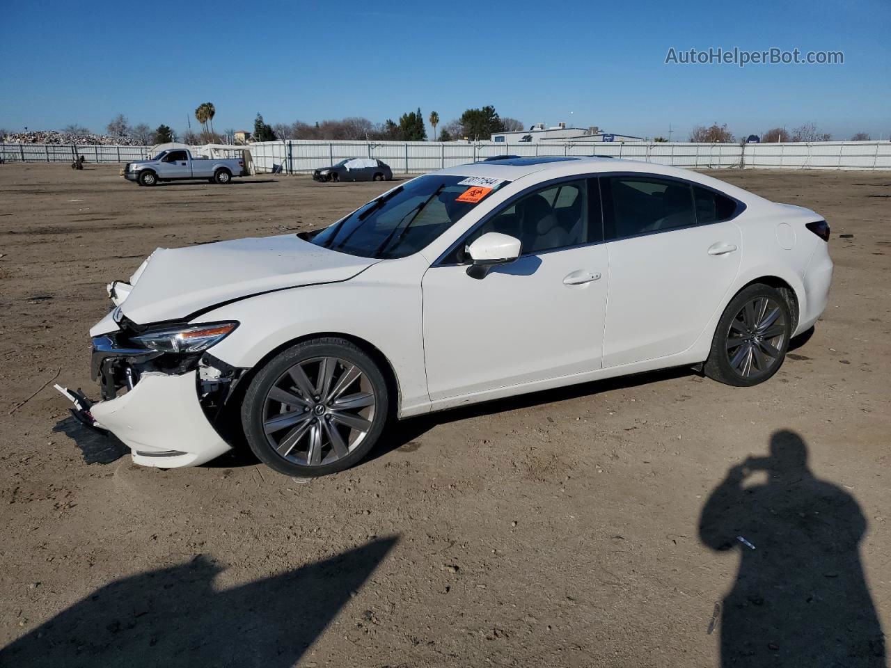 2018 Mazda 6 Signature White vin: JM1GL1XY7J1336506