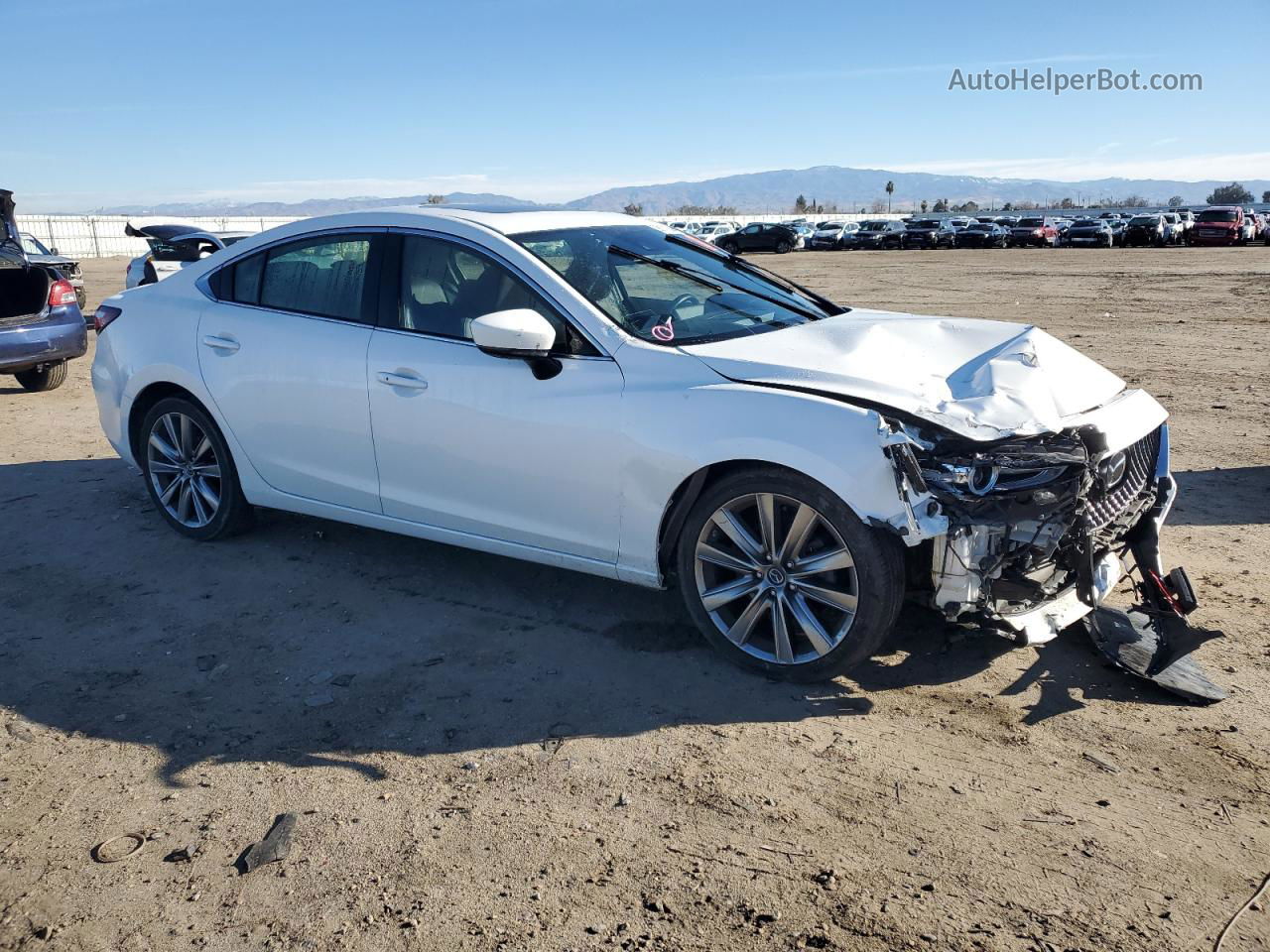 2018 Mazda 6 Signature White vin: JM1GL1XY7J1336506