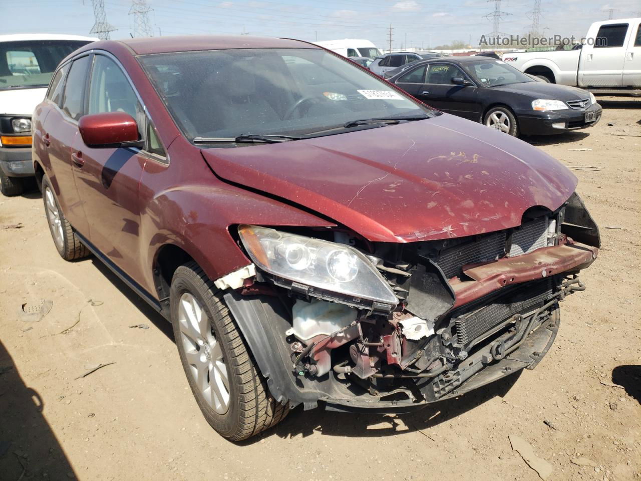 2007 Mazda Cx-7  Burgundy vin: JM3ER293170152486