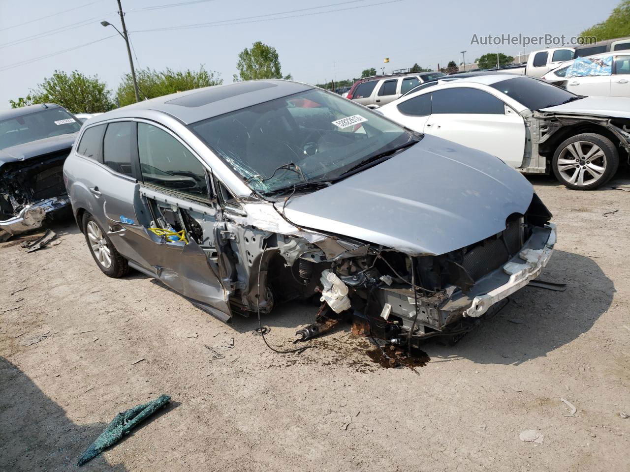 2012 Mazda Cx-7  Silver vin: JM3ER2B55C0420638