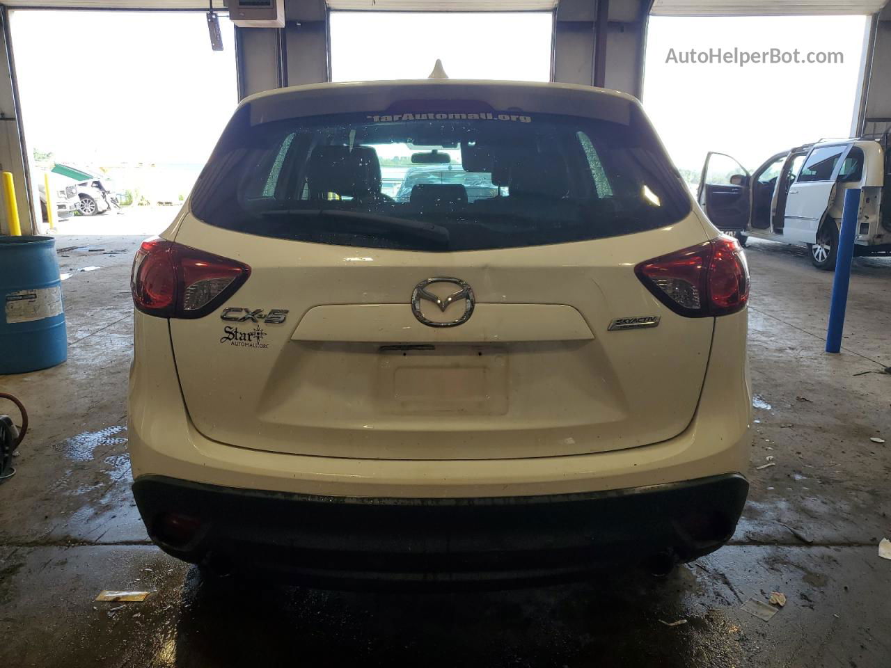 2015 Mazda Cx-5 Sport White vin: JM3KE2BEXF0454688