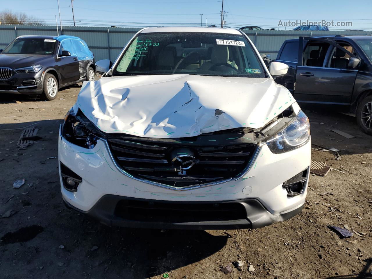 2016 Mazda Cx-5 Touring White vin: JM3KE4CY0G0902295