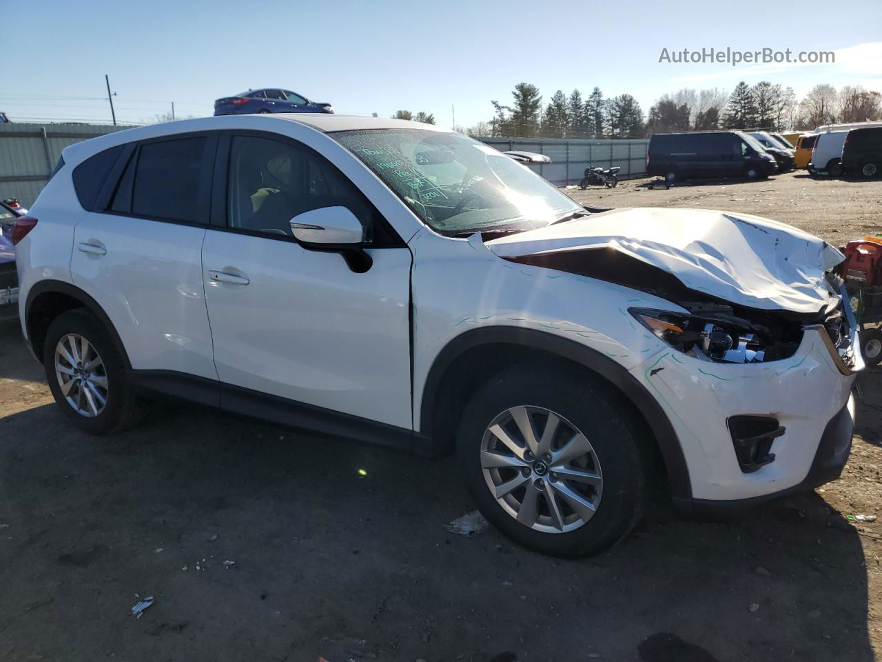 2016 Mazda Cx-5 Touring White vin: JM3KE4CY0G0902295