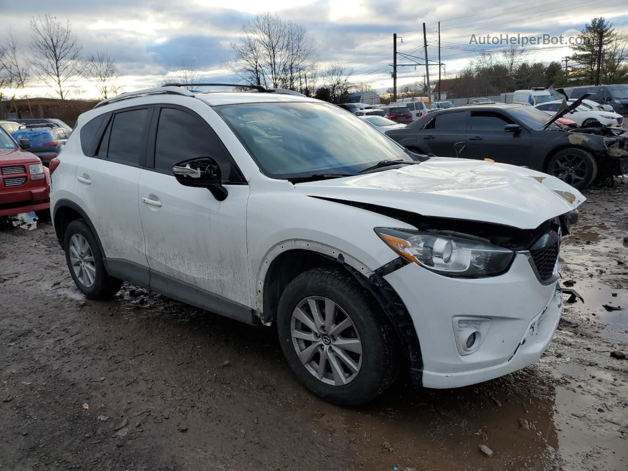 2015 Mazda Cx-5 Touring White vin: JM3KE4CY4F0474343