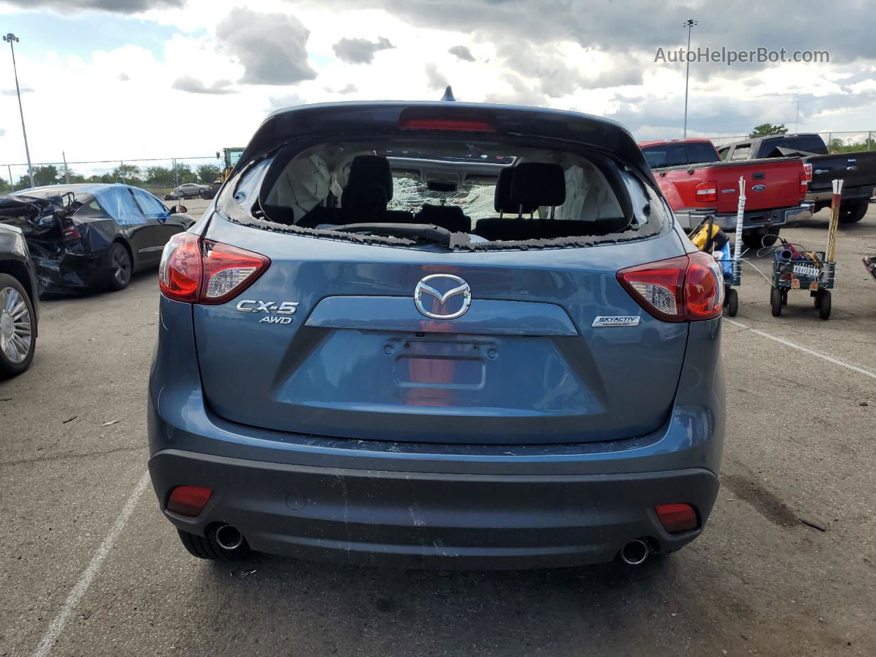 2015 Mazda Cx-5 Touring Blue vin: JM3KE4CY8F0524192