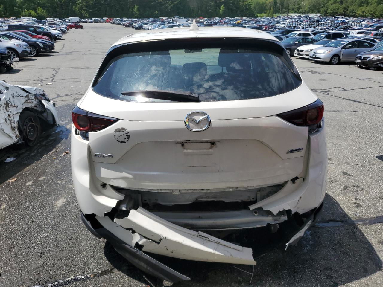 2019 Mazda Cx-5 Sport White vin: JM3KFABM0K0663575