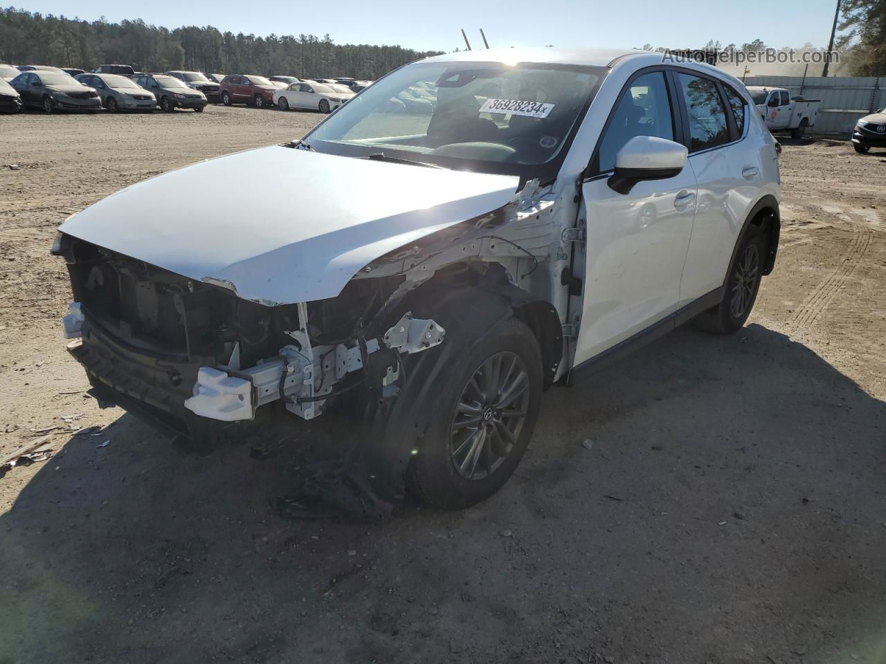 2019 Mazda Cx-5 Sport White vin: JM3KFABM1K0651516