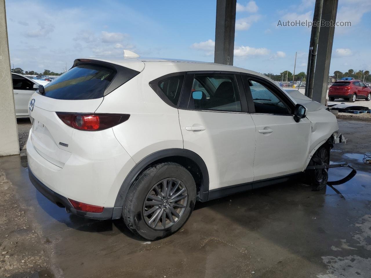 2019 Mazda Cx-5 Sport White vin: JM3KFABM2K1598674