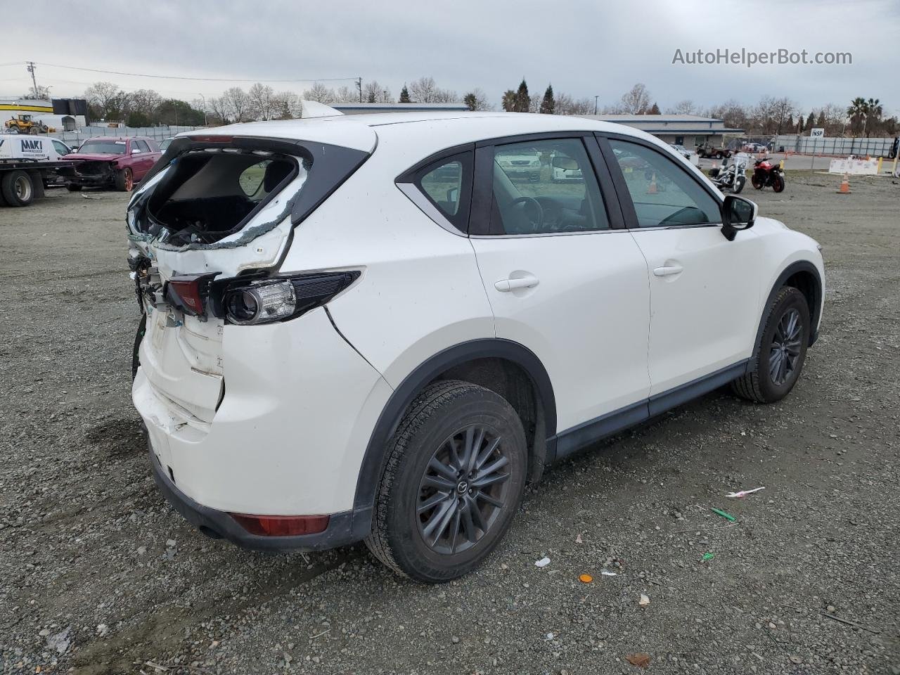 2019 Mazda Cx-5 Sport White vin: JM3KFABM5K0697219
