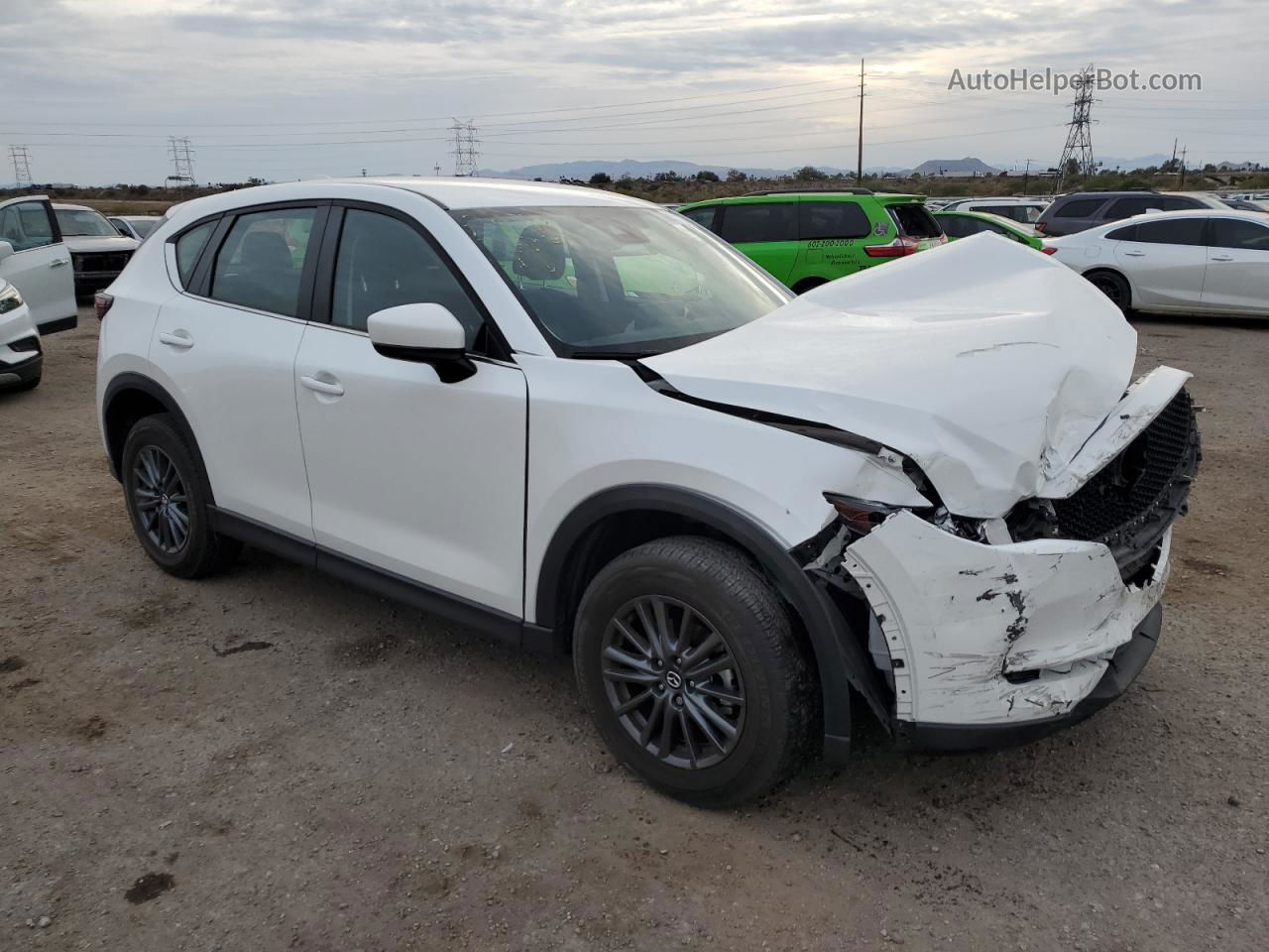 2021 Mazda Cx-5 Sport White vin: JM3KFABM7M0325884