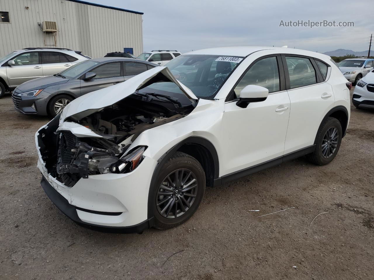 2021 Mazda Cx-5 Sport White vin: JM3KFABM7M0325884