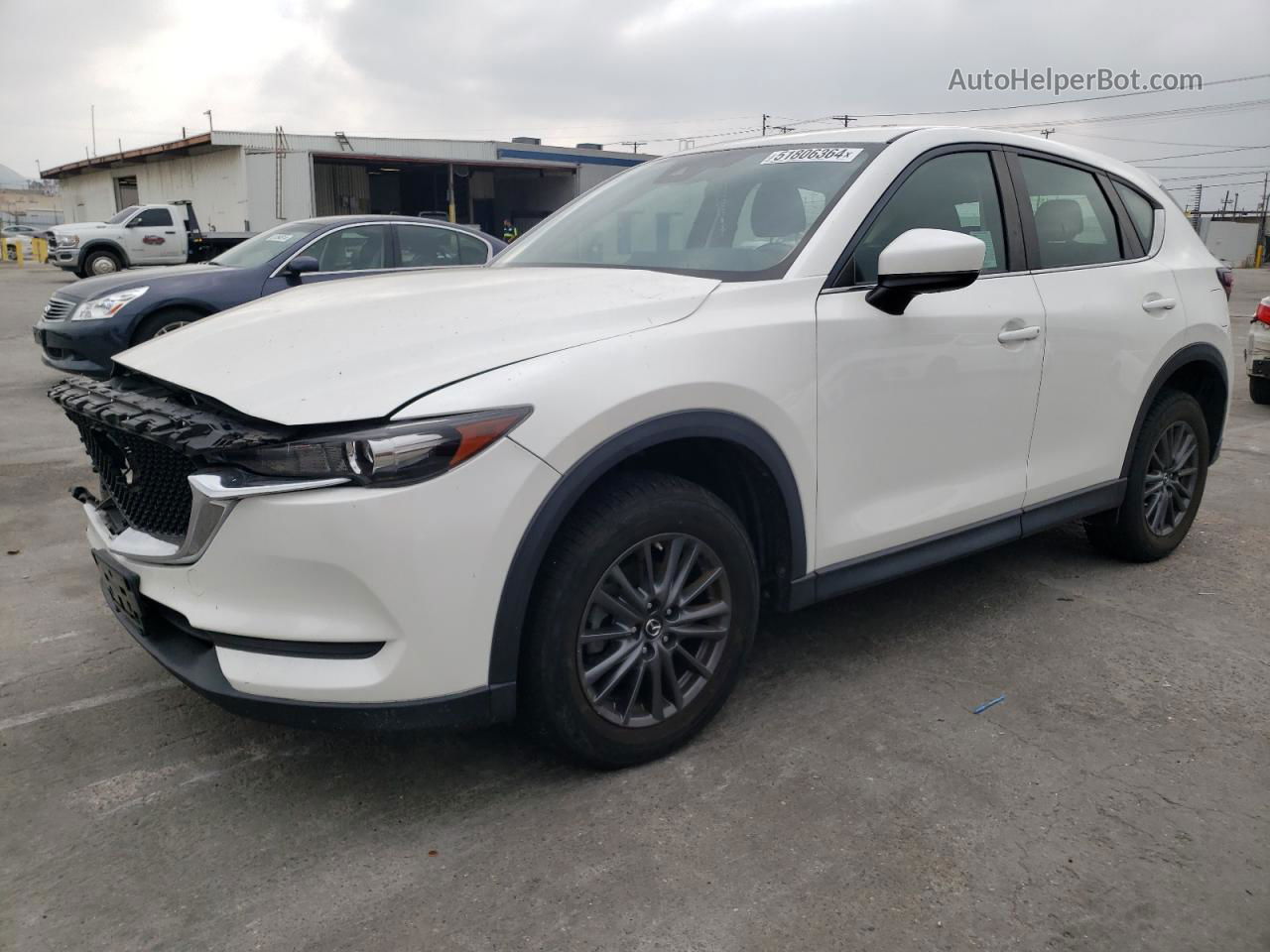 2019 Mazda Cx-5 Sport White vin: JM3KFABMXK0647691