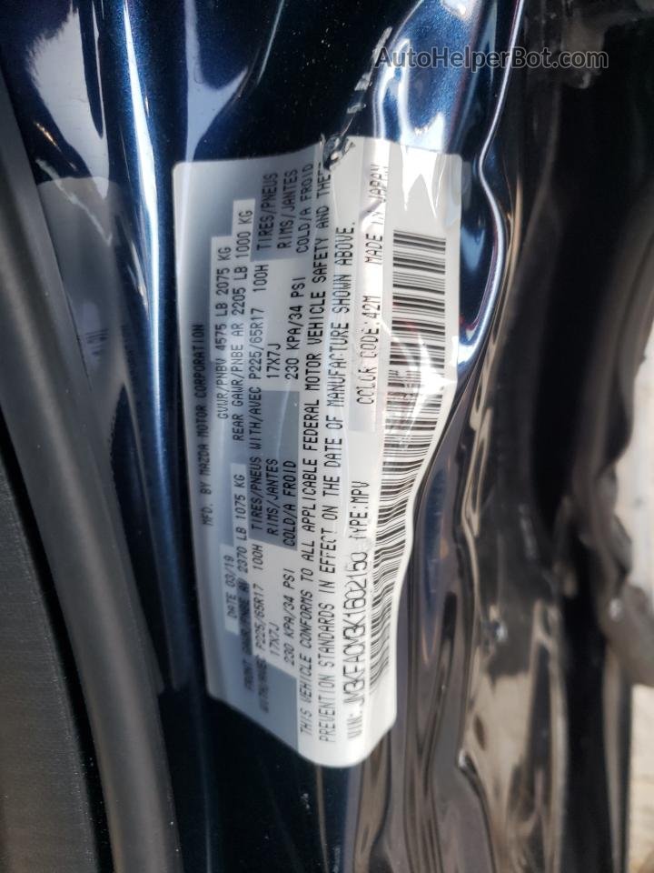 2019 Mazda Cx-5 Touring Blue vin: JM3KFACM3K1602150