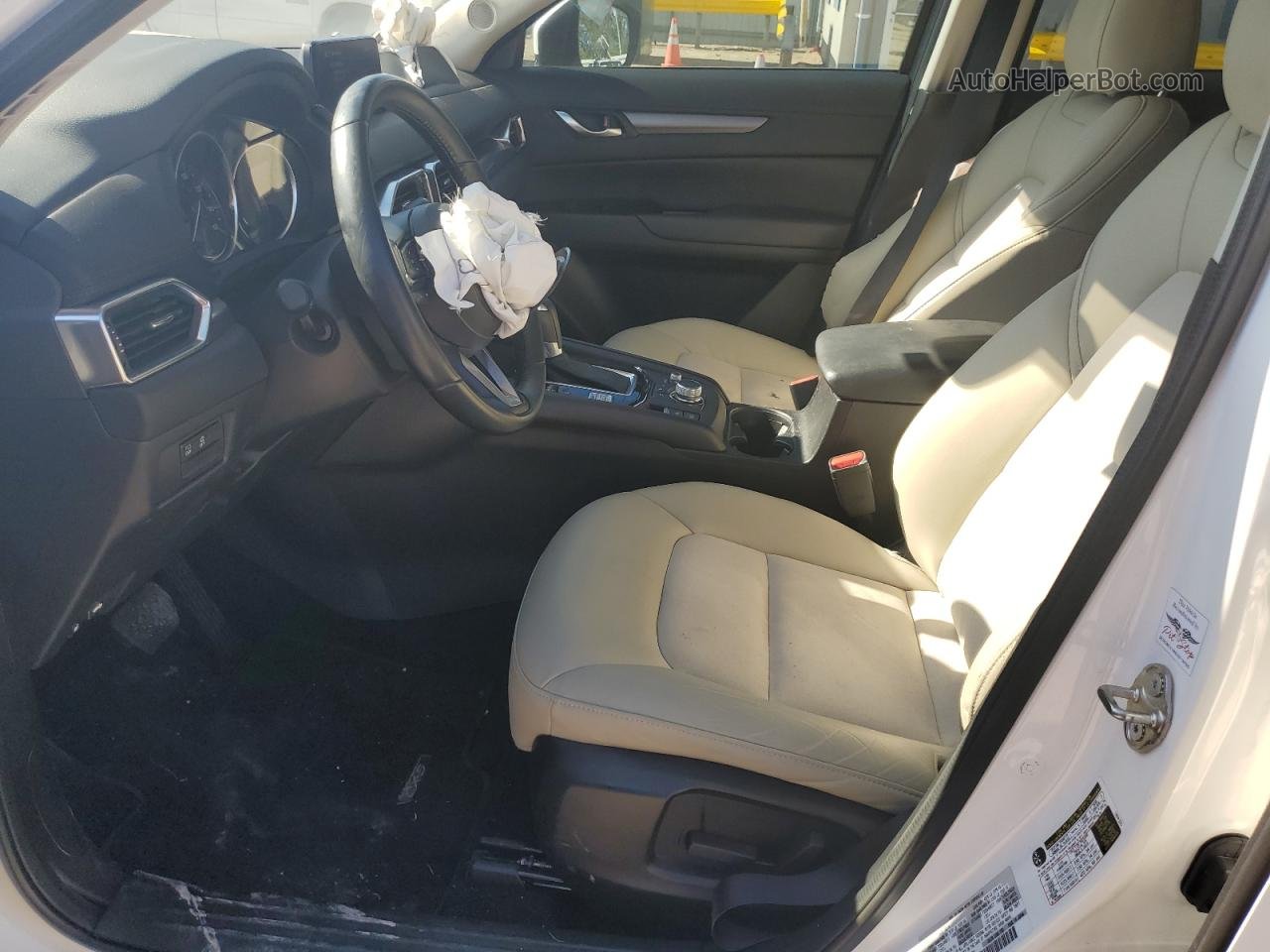 2019 Mazda Cx-5 Touring White vin: JM3KFACM4K0649497